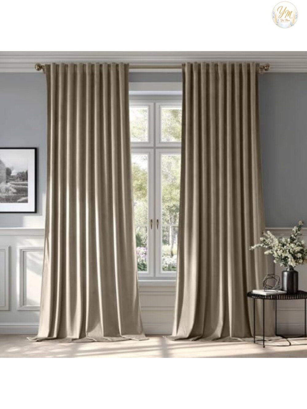 Luxury Velvet Blackout Drapes 52x84 Rod Pocket Back Tab Set of 2
